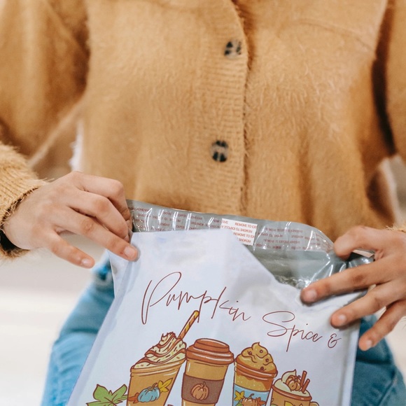 Thanks a Latte Poly Mailers 10x13 Pack of 25 - Picture 6 of 7